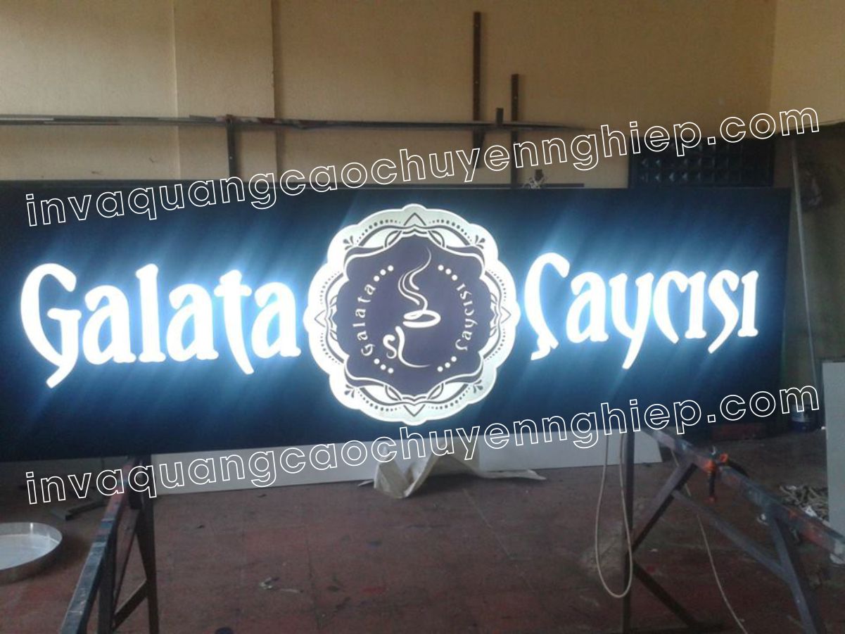 chữ nổi mica đèn led biển quảng cáo quán cafe galata