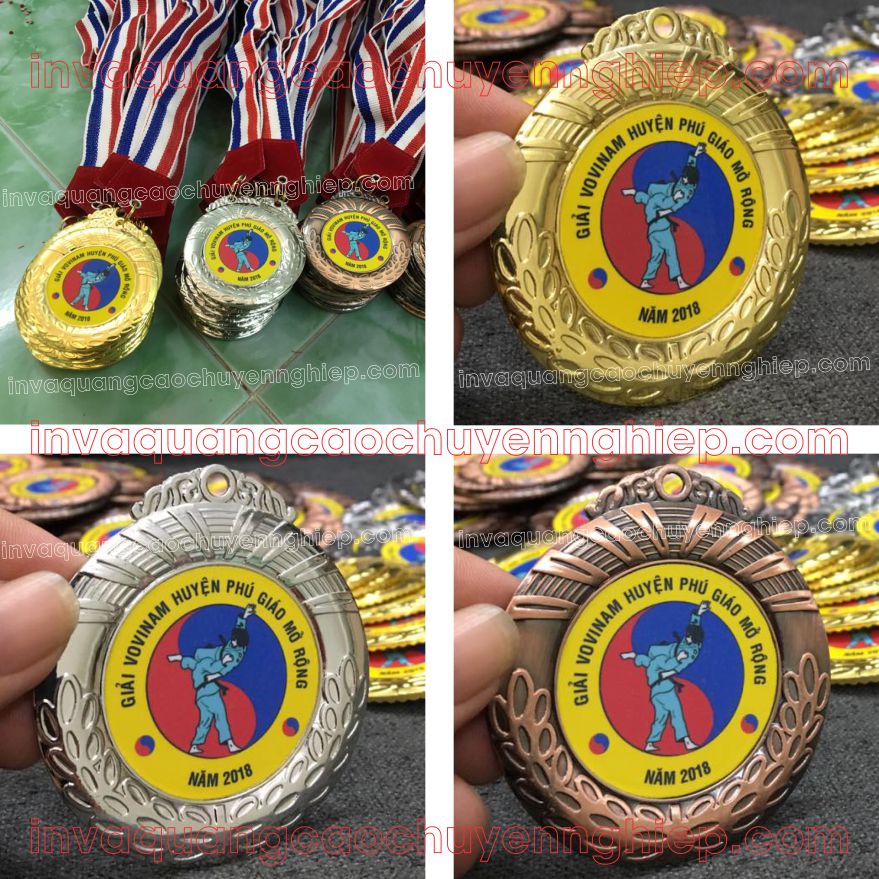 Huy chương thể thao vàng bạc đồng được sản xuất và phân phối bởi quảng cáo Hoàng Kim. Dịch vụ in huy chương thể thao NHANH & RẺ nhất tại 63 Tỉnh Thành 