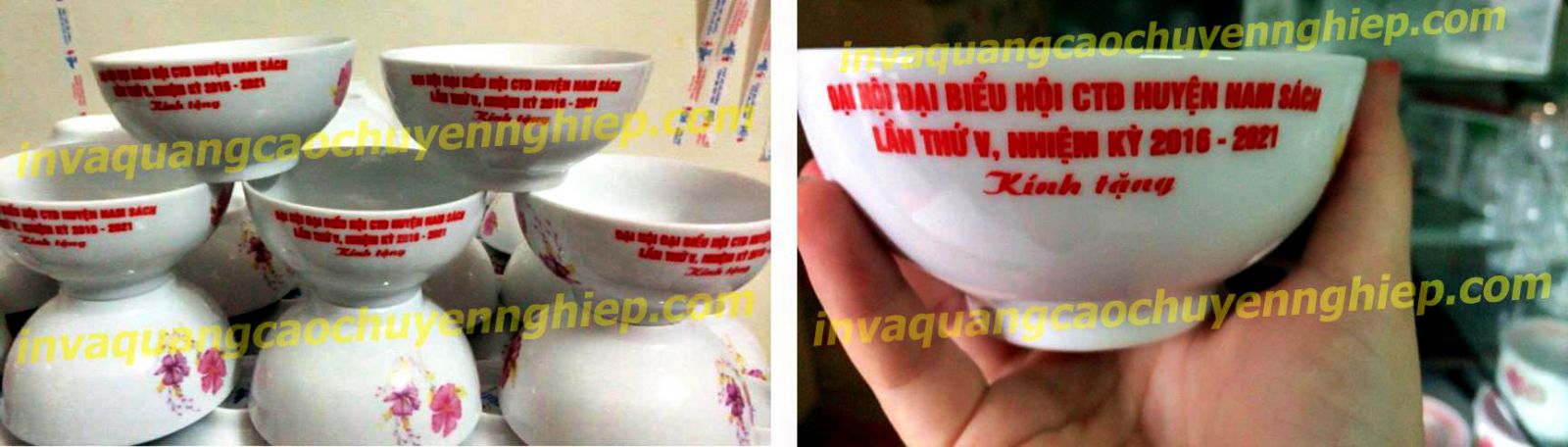 in logo trên bát đĩa sứ - chuyên cung cấp các sản phẩm ấm chén in logo giá rẻ nhất tại Hà Nội