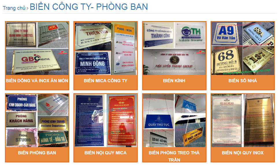 TỔNG HỢP BIỂN CÔNG TY, PHÒNG BAN, NỘI QUY ĐẸP