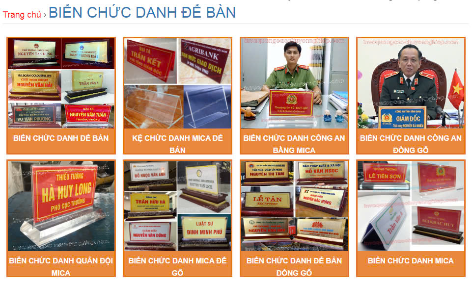 TỔNG HỢP CÁC MẪU BIỂN CHỨC DANH ĐỂ BÀN ĐẸP